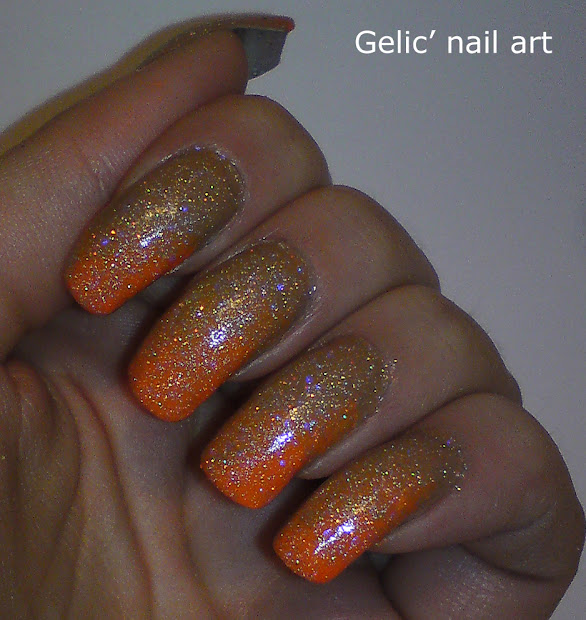 gelic' nail art gradient brown