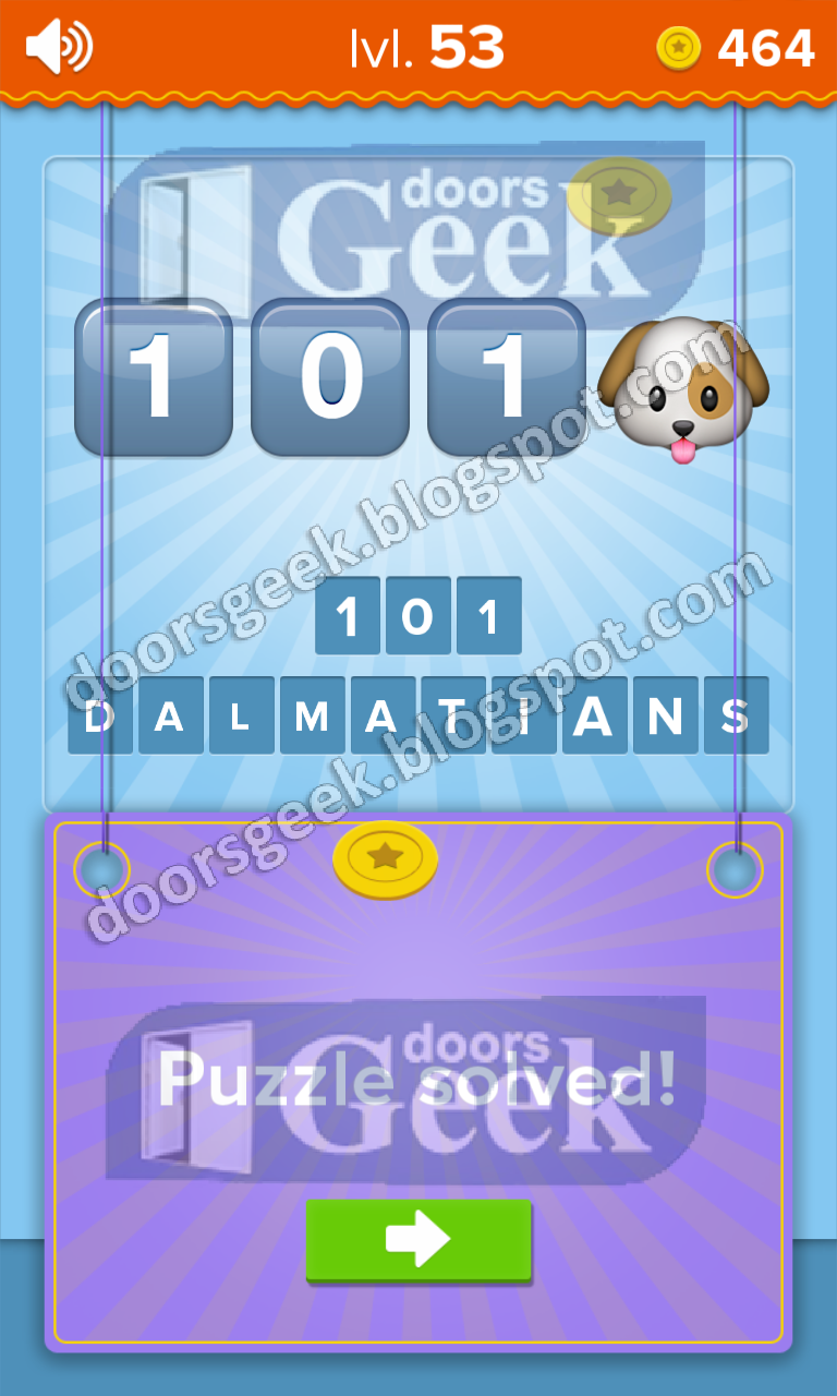 EmojiNation [Level 53] Answer Doors Geek