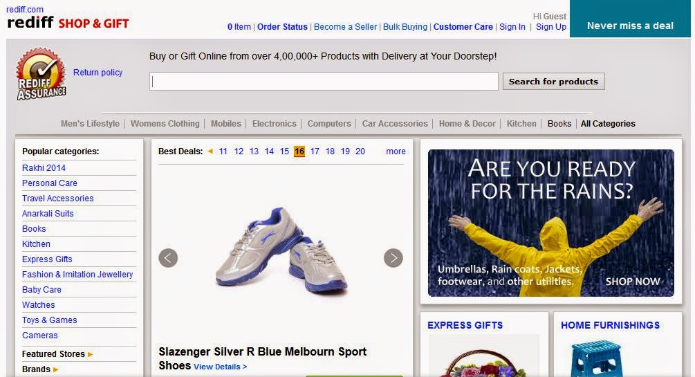 Rediff Online Shopping Rediff.com Online Shopping Review