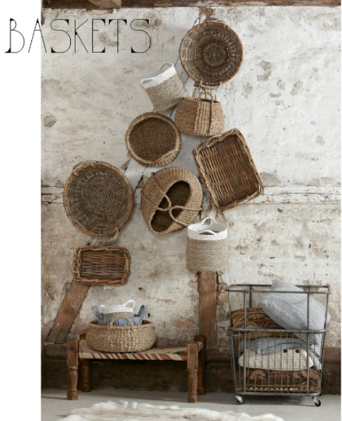 Collection de paniers osier Hubsch 2013 via Nat et nature