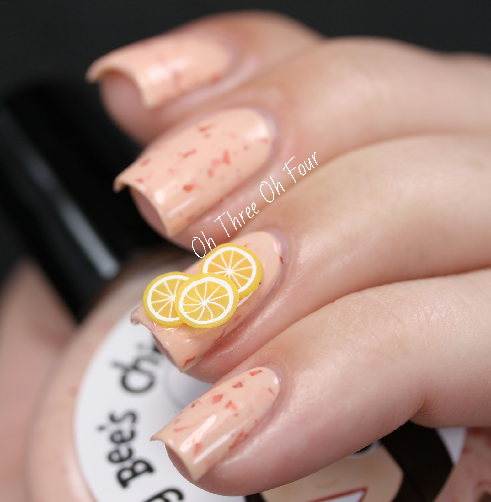 Silly Bee's Chickadees Orange Cream Pie nail art
