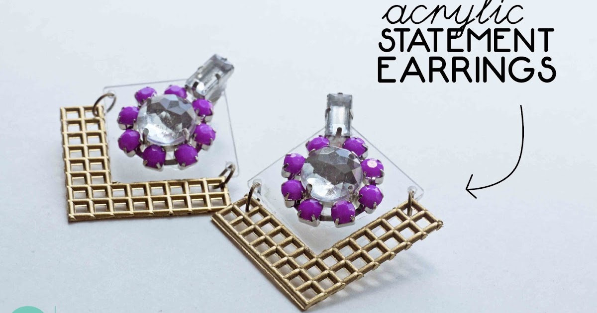 DIY Acrylic Statement Earrings Minted Strawberry