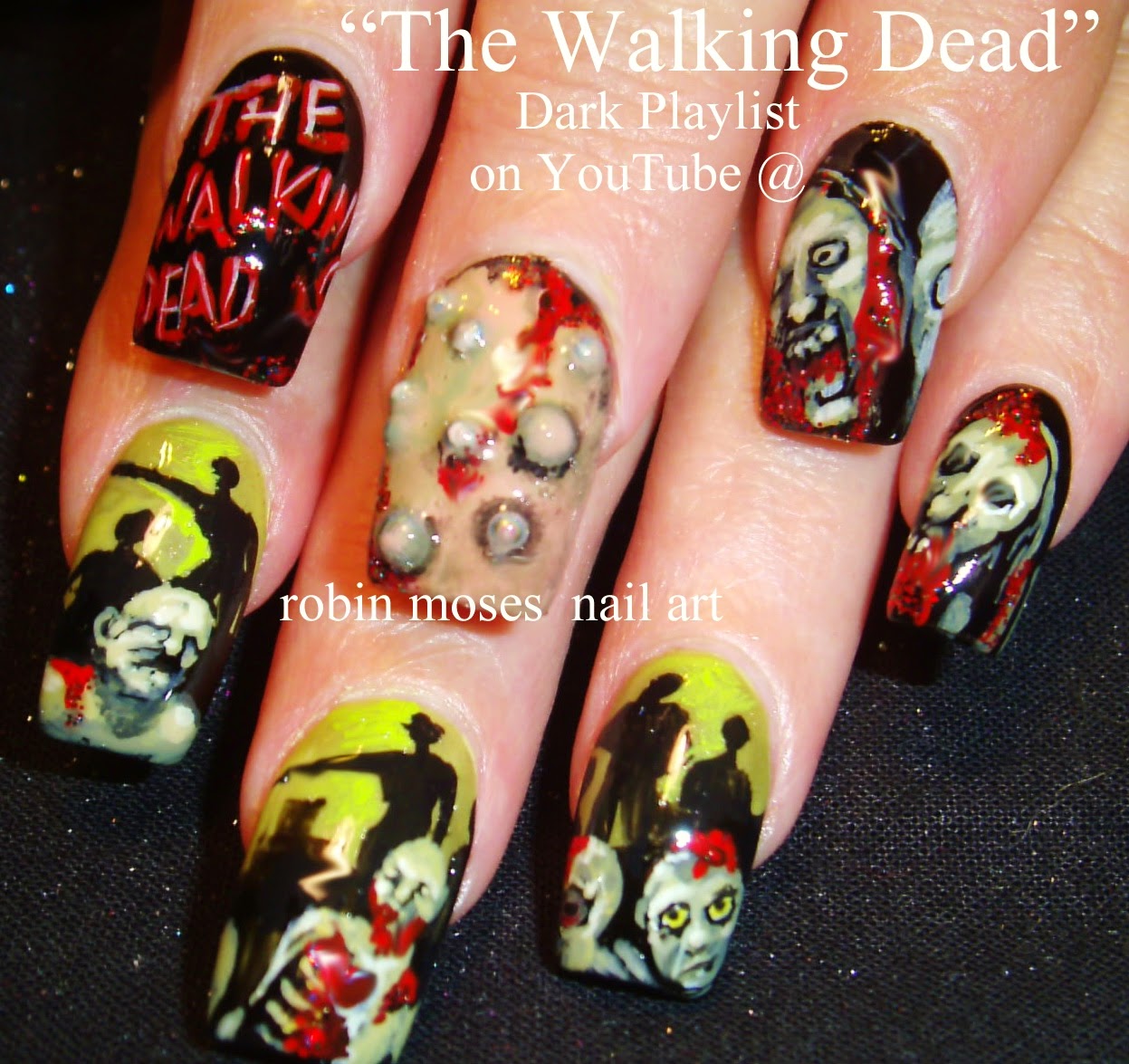 Robin Moses Nail Art: "Scary movie nails" "horror film nails" "scary nail art" "scary nails