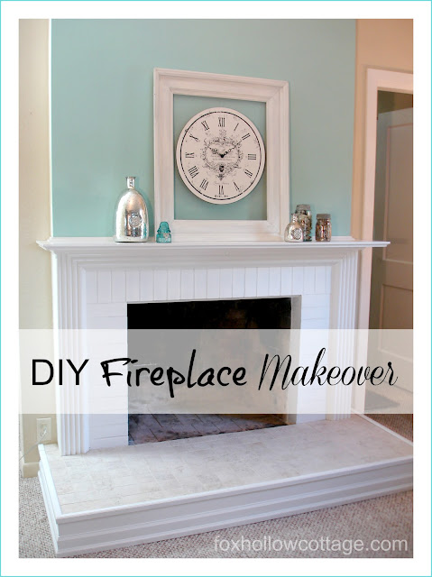 DIY Fireplace Mantel and Hearth Makeover
