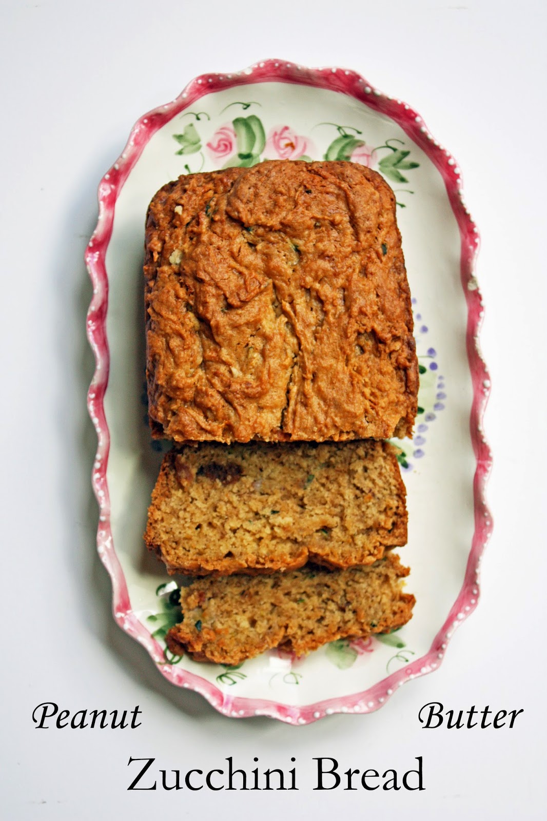 Vegan peanut butter zucchini bread with homemade peanut butter chips