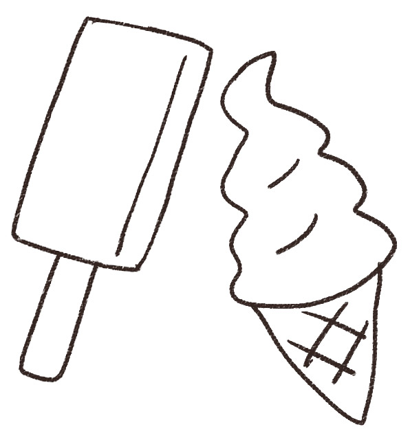アイスキャンディーとソフトクリームのイラスト ゆるかわいい無料イラスト素材集