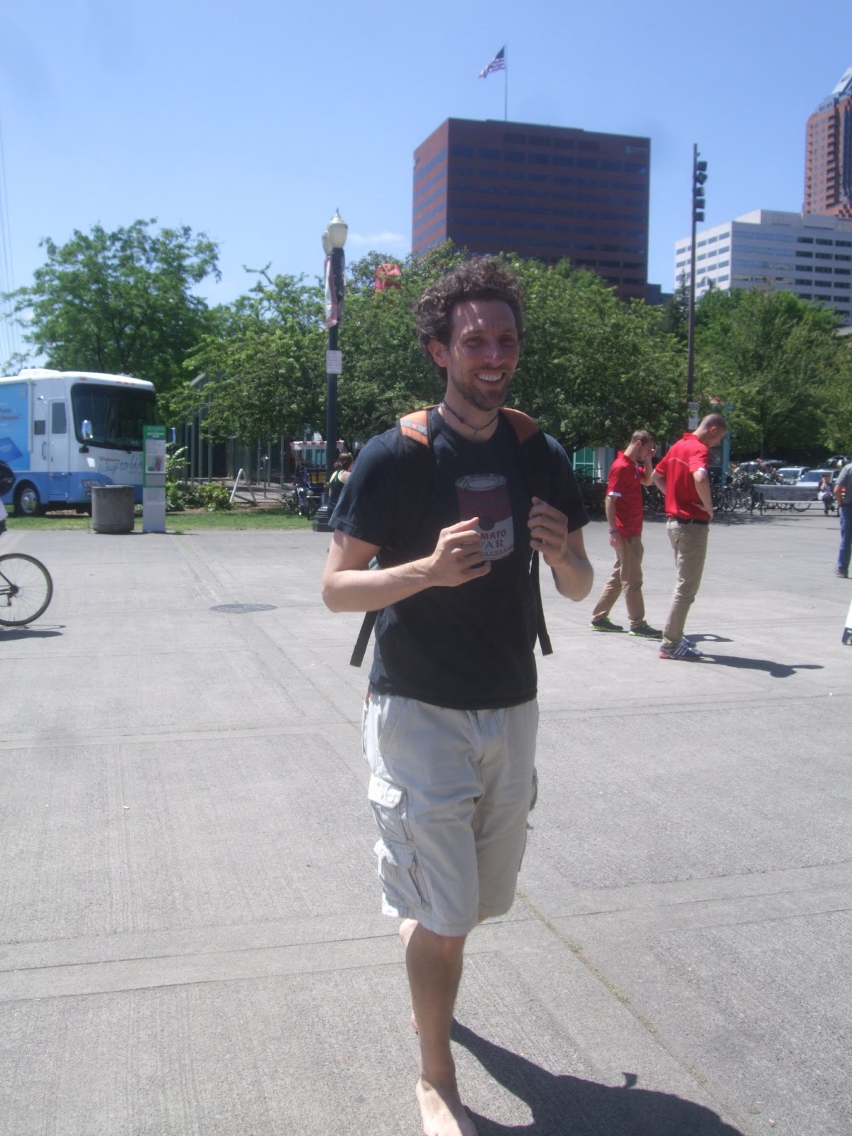 Minimalist Monday Week 7 Running and Bouncing Tall Guy Running