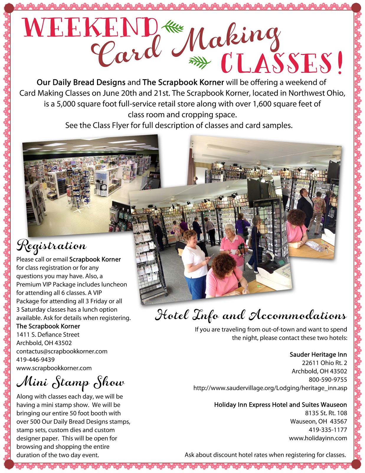 Our Daily Bread designs Blog Visit us at The Scrapbook Korner in