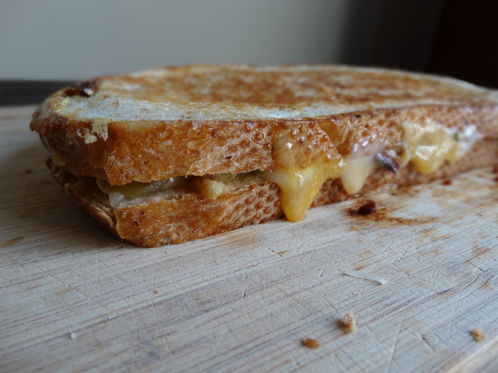 Ms. Marquet's Kitchen Roasted Anaheim Chile & Smoked Bacon Grilled Cheese