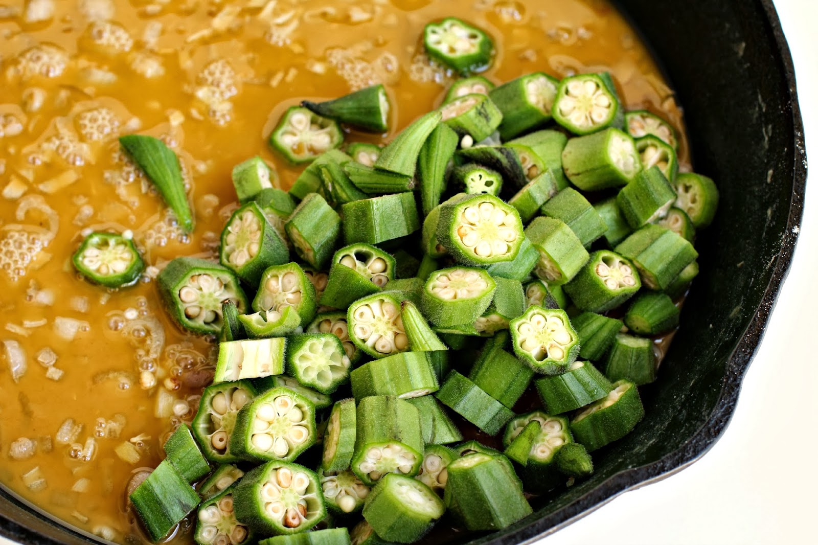 Milk and Honey Prawn, Okra and Chorizo Gumbo