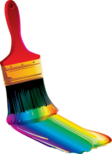 paint brush rainbow