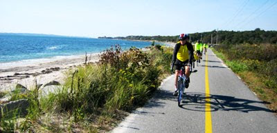 Rafi on his bike in Martha's Vineyard