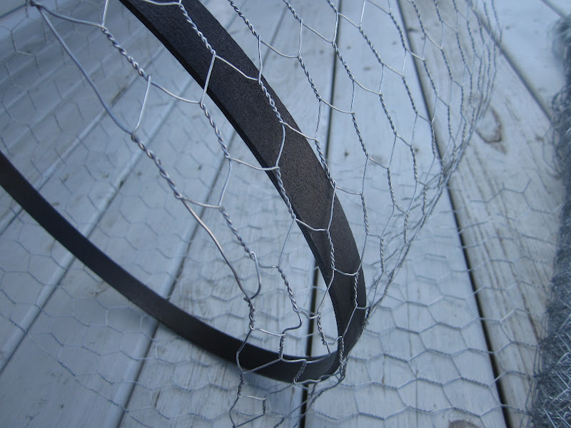 KrisKraft Chicken Wire Light Fixture