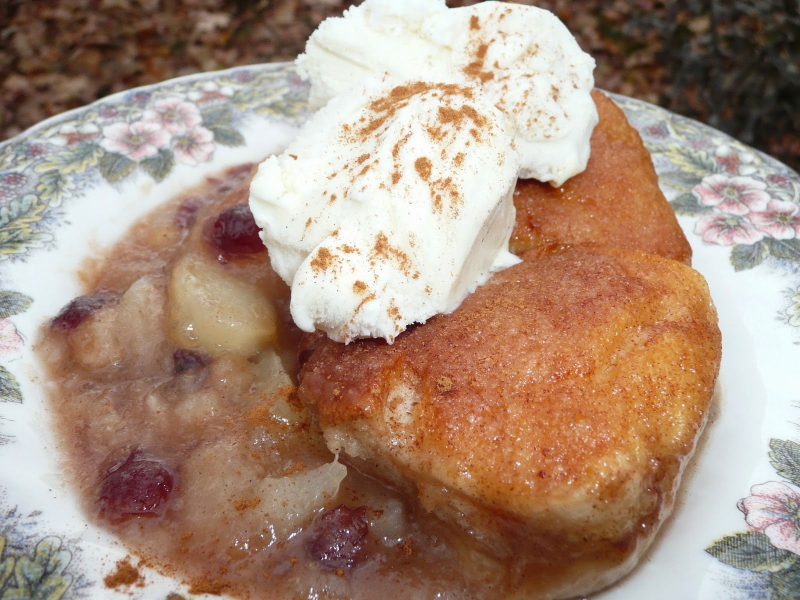 Everyday Dutch Oven CranberryPear Cobbler