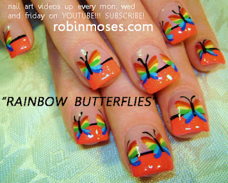 neon picasso nails, abstract nails, neon butterfly nails, short nail butterfly, short abstract nails, urban chic nails, indie nail art, 