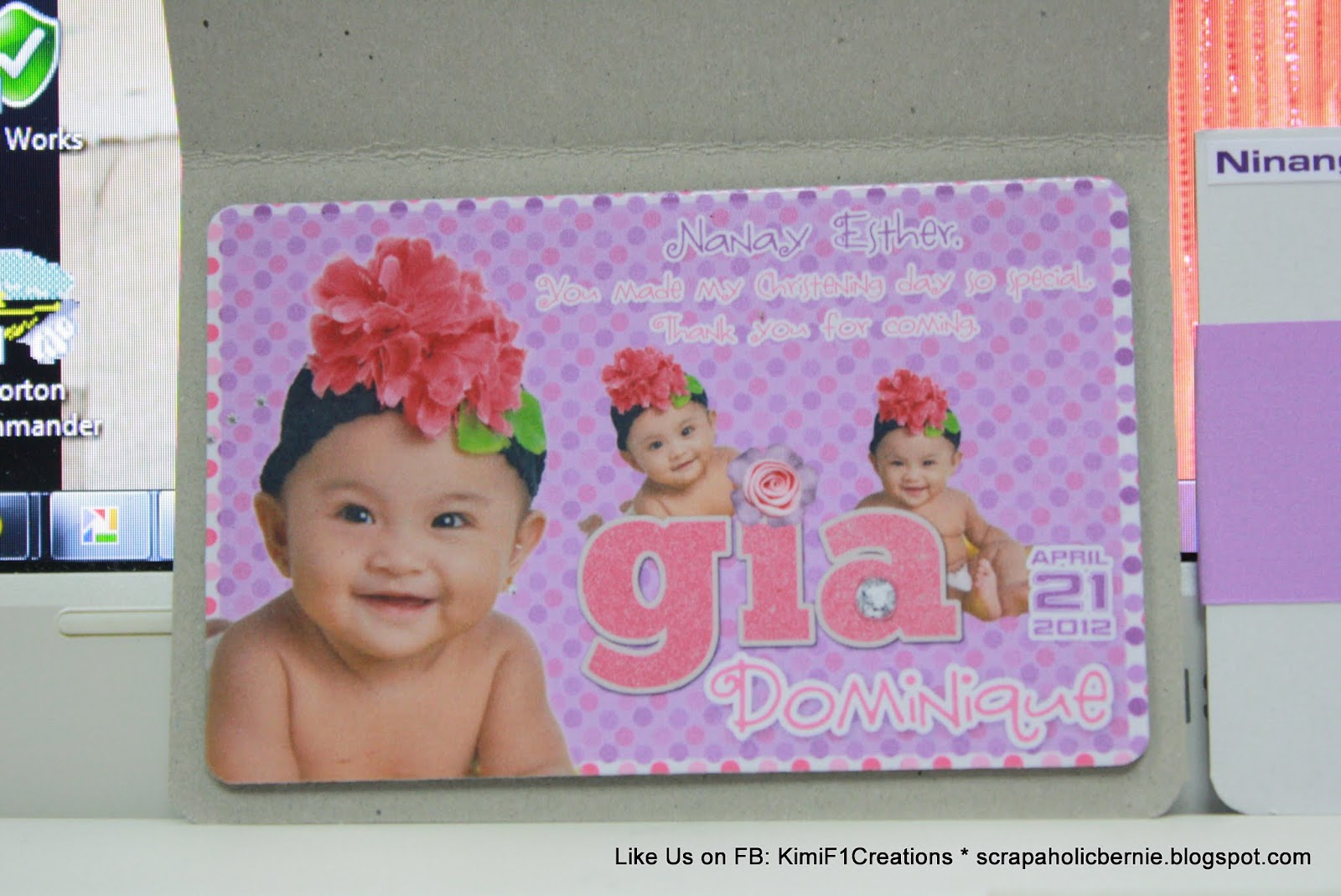 F1 Digital Scrapaholic Christening Ref