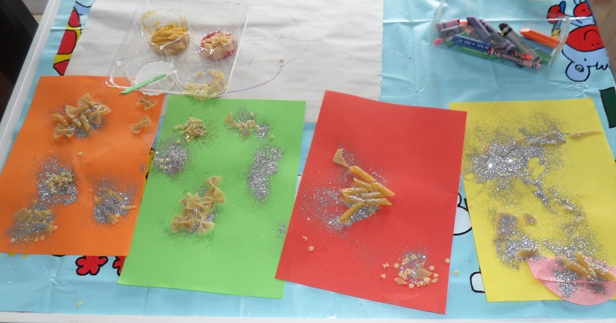 Learn with Play at Home Pasta + Glitter + Glue