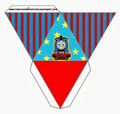 Thomás el Tren: Cajas para Imprimir Gratis. Caja pirámide.