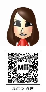 衛藤美彩(乃木坂46)のMii QRコード トモダチコレクション新生活