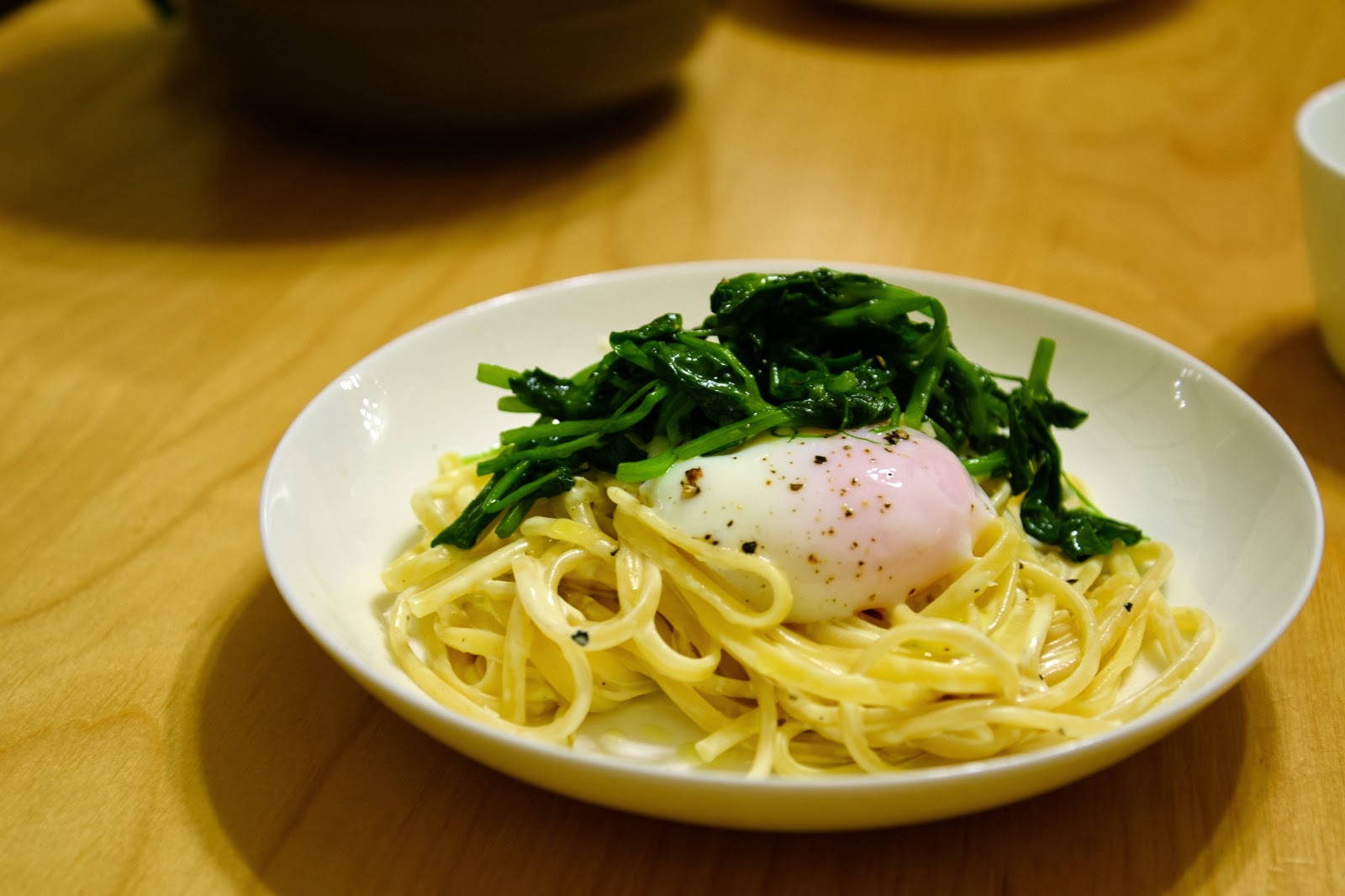 Cooking at home Meatless Carbonara Joie de Vivre Blog by g4gary