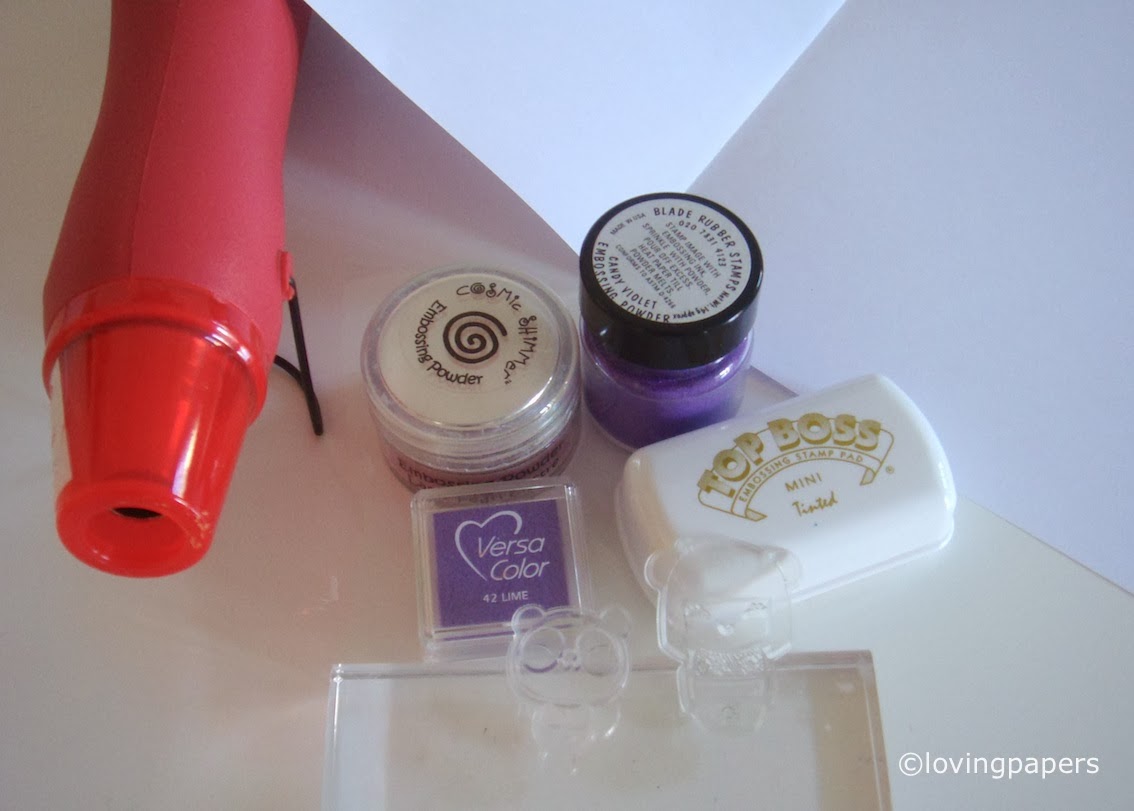 Tutorial técnica embossing. Sellos con relieve. Some little gifts