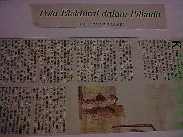 Kumpulan Kliping Sosial Politik Ekonomi Dan Budaya Kliping Koran Pola Elektoral Dalam Pilkada
