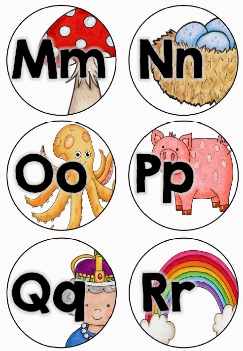 Alphabet Labels Round Style l Clever Classroom Blog