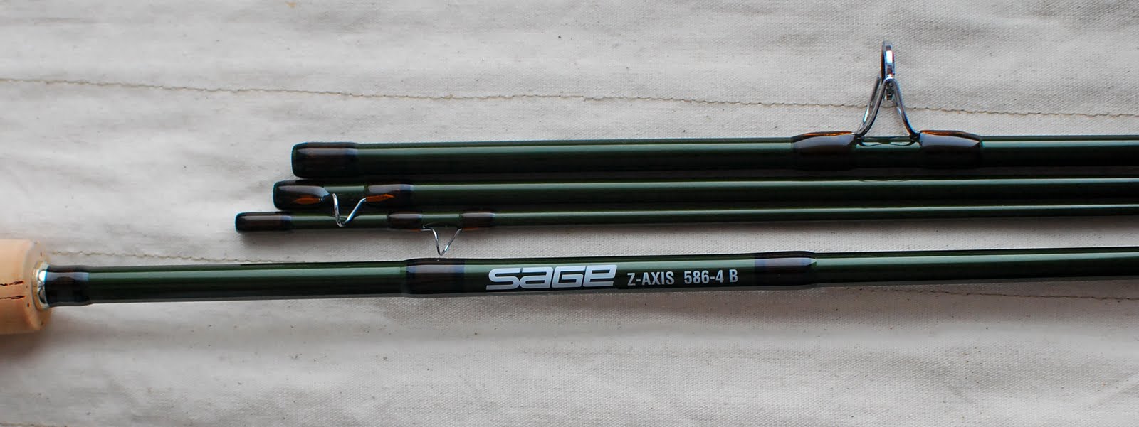 Handcrafted graphite and fiberglass fly rods: Sage Z-Axis 586-4