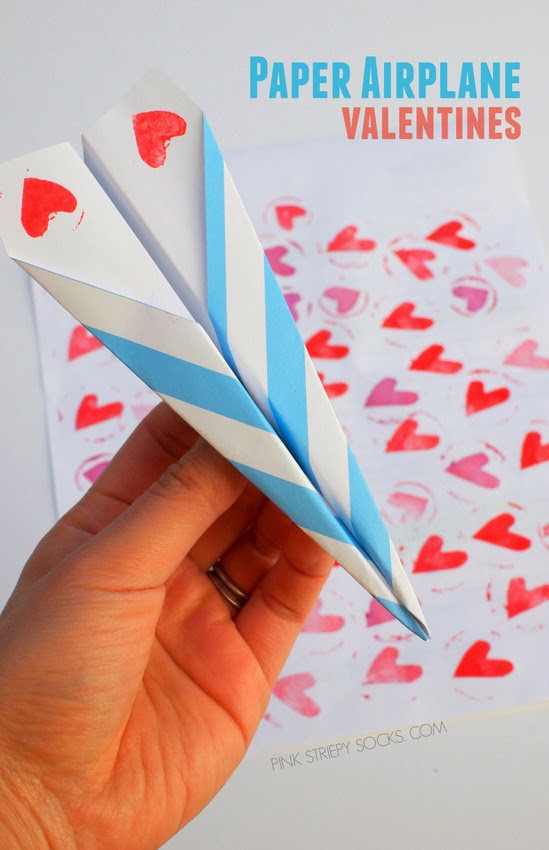 paper airplane valentines paper airplane valentines pink stripey socks paper airplane valentines paper airplane valentines pink stripey socks