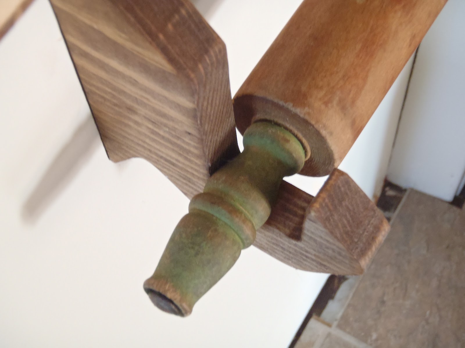 Creating With The J's A rolling pin towel holder