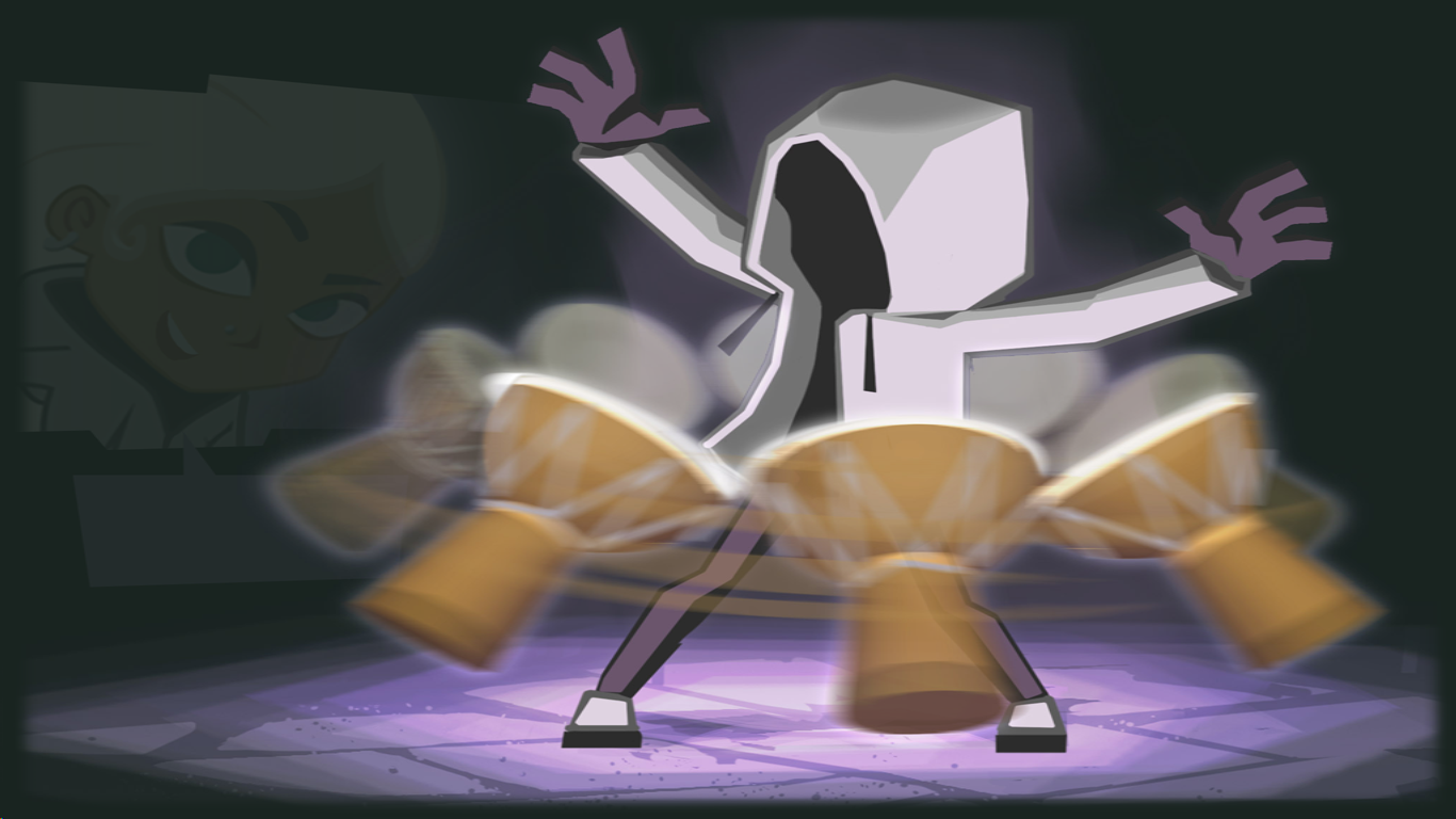 A screen shot from DRUMBEAT Quest
