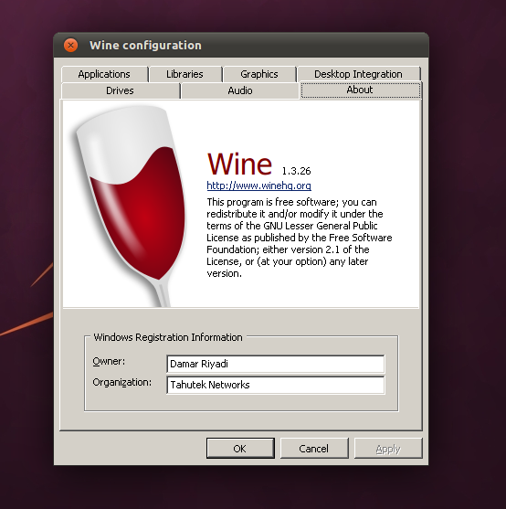 [Ubuntu] Update Wine 1.3.26 Telah Dirilis, Instal di Ubuntu via PPA