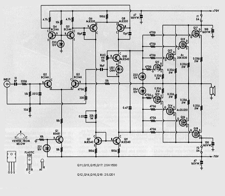 ESQUEMA AMPLIFICADOR MOSFET esquema amplificador mosfet: