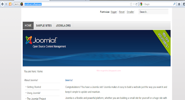 Website dengan joomla