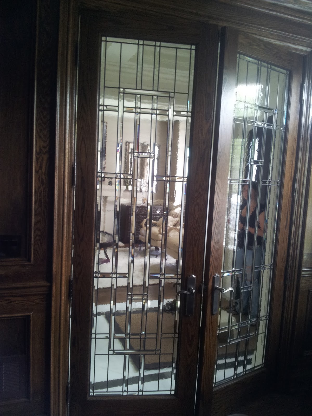 Glassworks Studio Leaded Glass Office Doors in Toronto by Glassworks