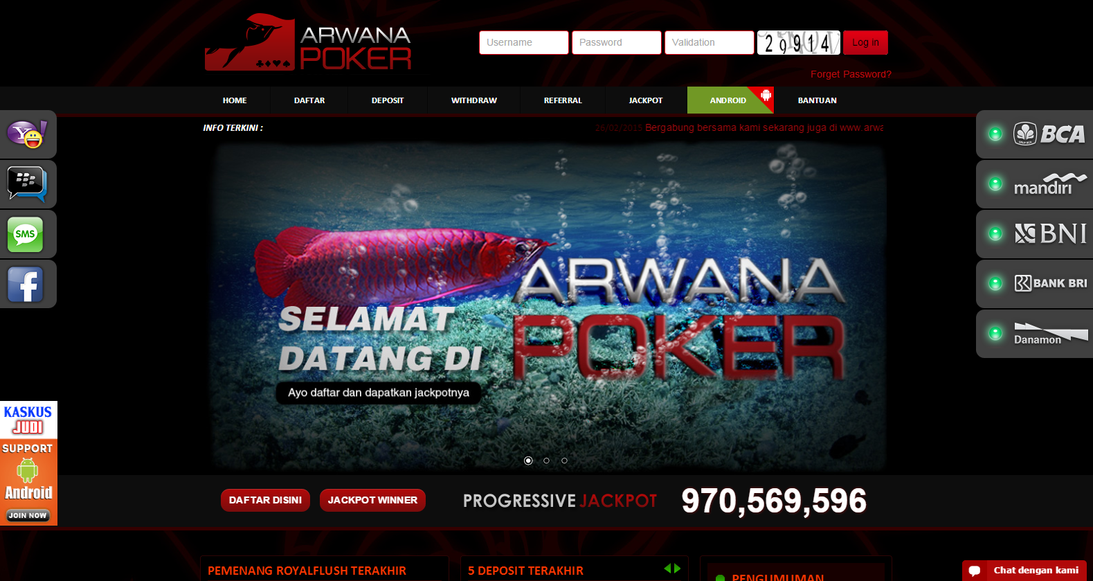Agen Poker Domino Online Indonesia Terpercaya arwanapoker.com