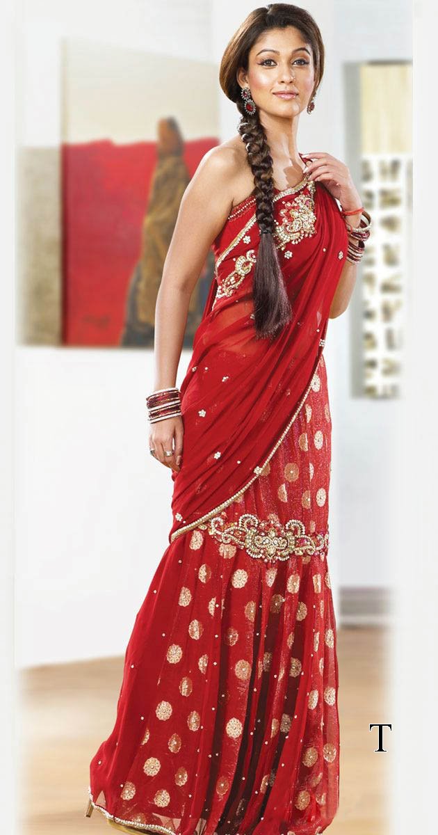 Nayanthara saree pic1 - Nayanthara Pothys Designer saree pics