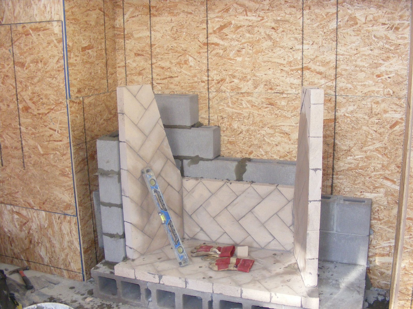 The Fred Breukelmans Masonry Firebox is finished getting there!