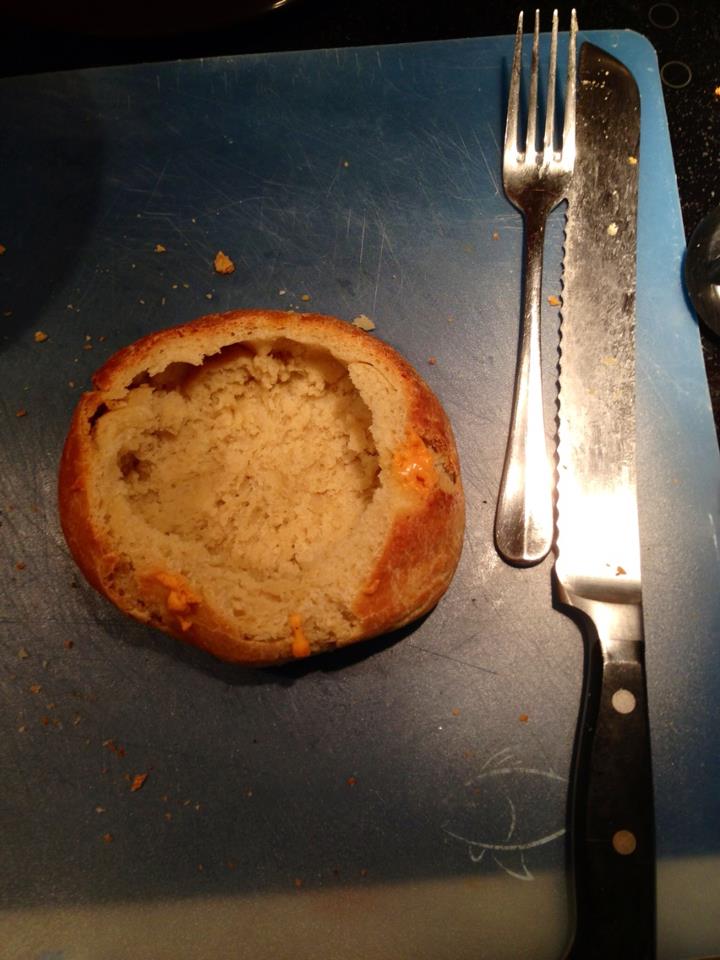 The Comforting Vegan Vegan Creamy TomatoBasil Soup in a Vegan Cheesy Bread Bowl