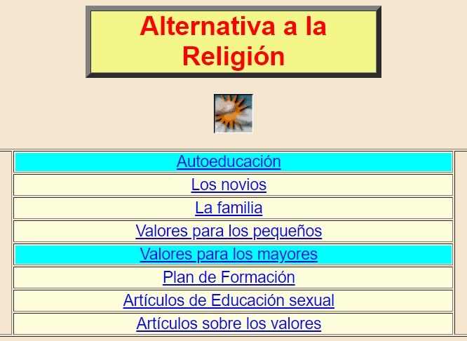 VALORES. ALTERNATIVA A RELIGIÓN