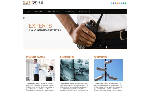 free security company css website template html business templates free download with css