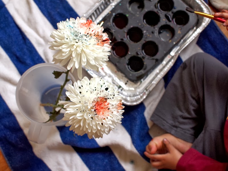 Make Rainbow flowers Pink Stripey Socks