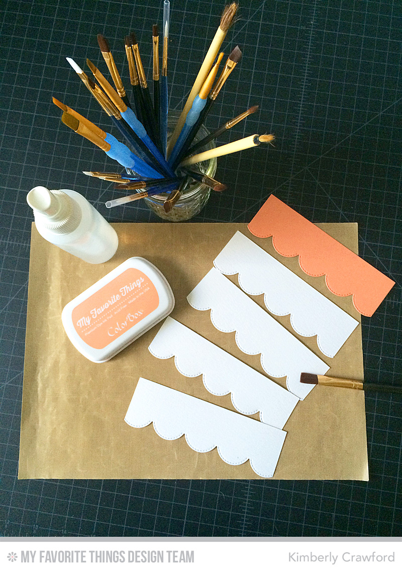 For the Love of Paper creating die cut ombre borders; MFT Stamps Die