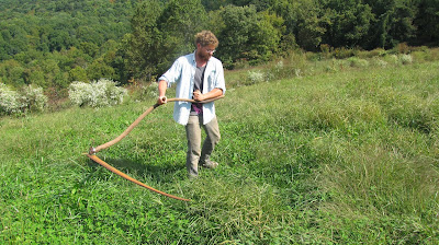 spring creek farm pioneer tn wwoof usa american scythe wheat cradle