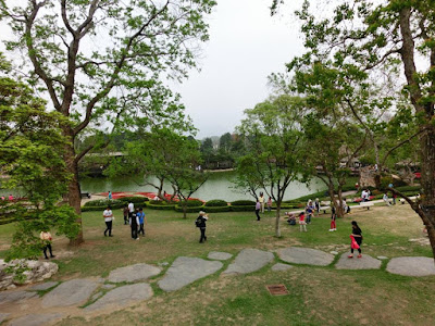 Lake in Xinshe Castle in Taichung Taiwan 