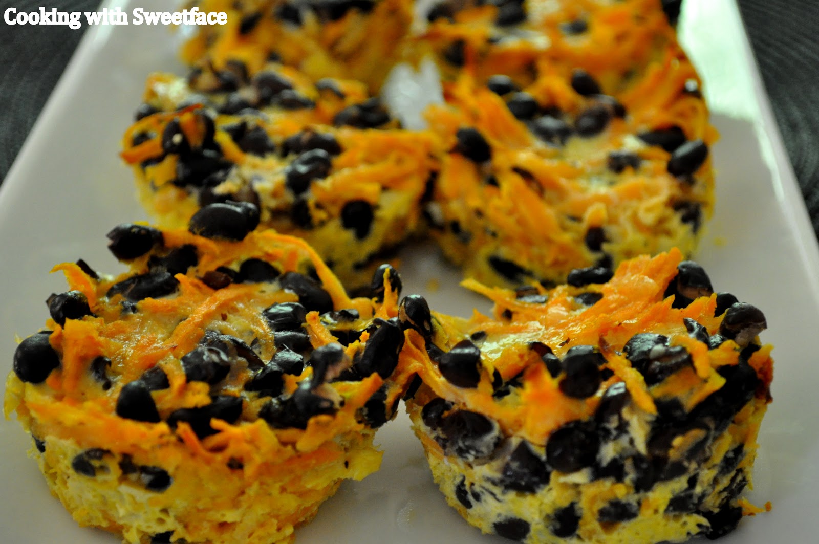 CookingwithSweetface Black Bean and Egg Sweet Potato Hash Cups