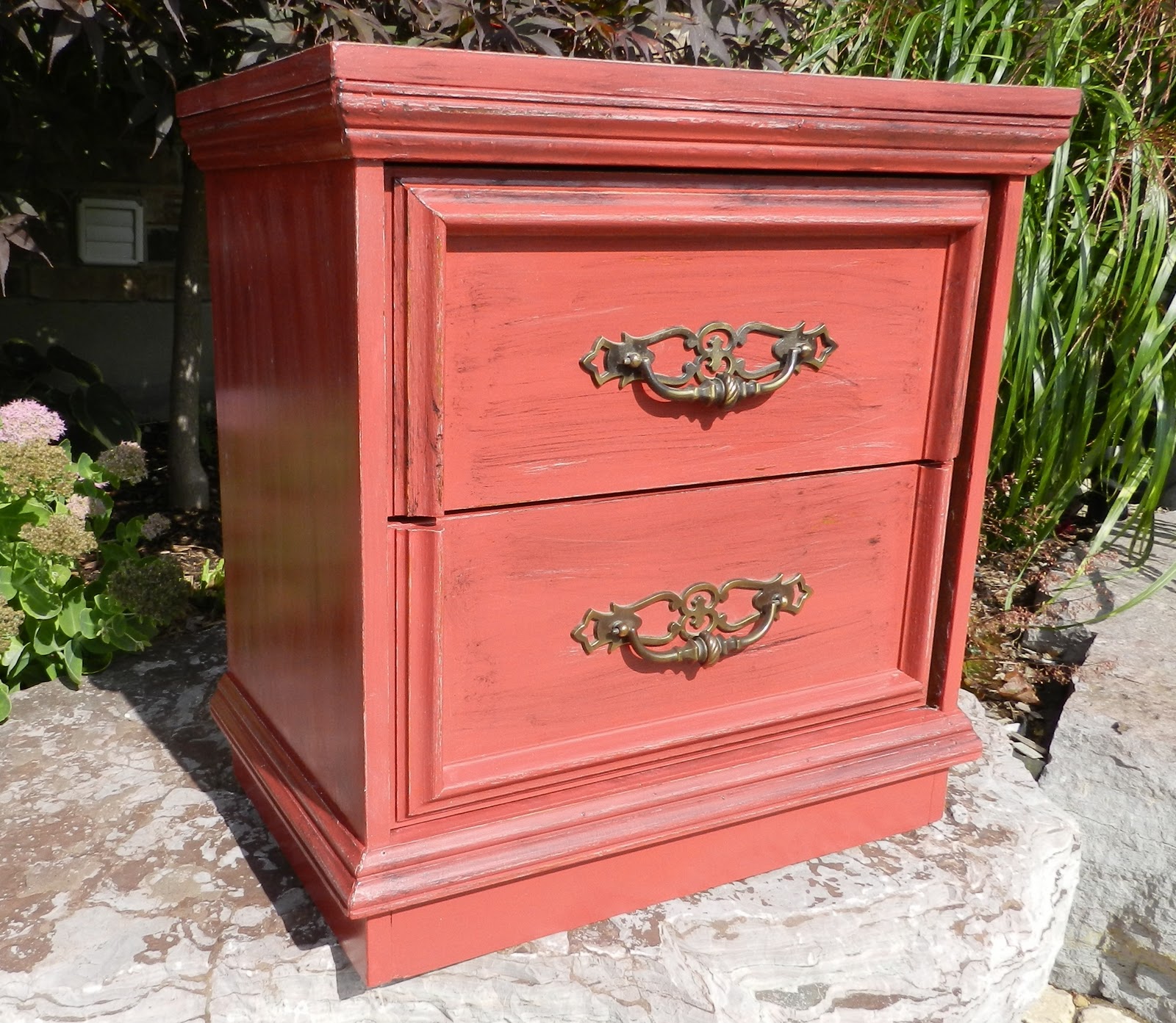 Crafty in Canada Red Bedside tables