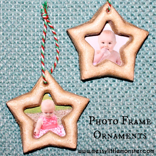 Salt Dough Craft Ideas For Kids Part - 41: Photo Frame Ornaments Made From A Simple Salt Dough Recipe. A Christmas Craft Suitable For