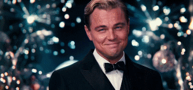 Leonardo DiCaprio raising glass