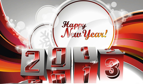Happy New Year / Bonne Année la BUG ! Meilleur+cr%C3%A9ation+vectoriel+3D+de++nouvelle+ann%C3%A9e+2013+_+Happy+New+year++free+download